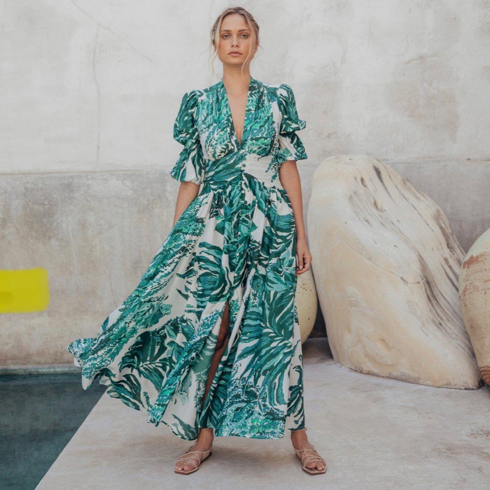 Cult Gaia Willow Dress In Pool Multi Print